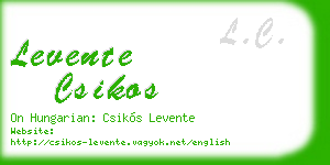 levente csikos business card