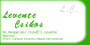 levente csikos business card